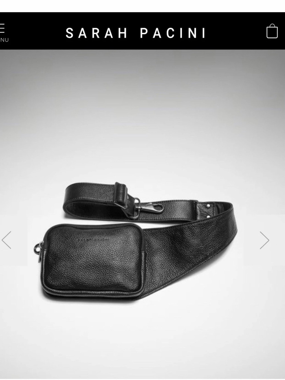 Sarah Pacini Black Belt Bag